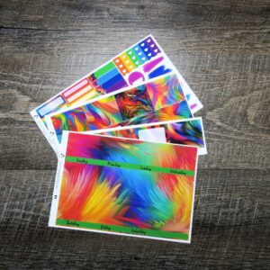 Abstract Rainbow Monthly Sticker Set, Customizable, ERIN CONDREN