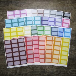 Half Boxes- Individual Color Sheets- HB001-HB030
