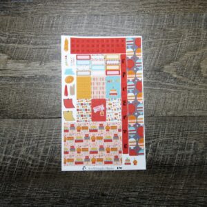 Eat More Cake Monthly Sticker Set- CUSTOMIZABLE, PENNY WEEKS/ PENNICHI