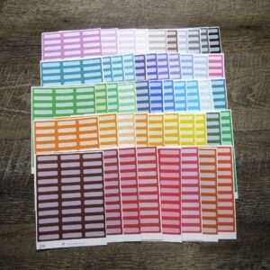 Quarter Boxes- Individual Color Sheets- QB001-QB050