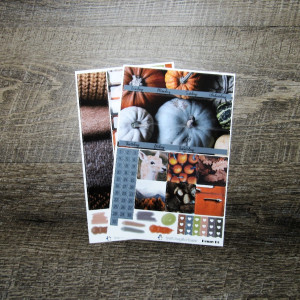 Fall Vibes Monthly Sticker Set- Customizable, PENNY PAGES B6