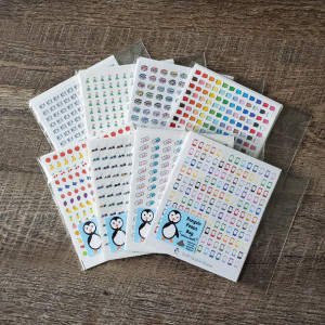 TINY Functional Penguin Poops (Oops) Stickers- NO COUPONS